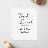 Thanks a brunch post wedding name date simple  mitteilungskarte (Vorderseite/Rückseite Beispiel)