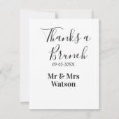 Thanks a brunch post wedding name date simple  mitteilungskarte (Rückseite)