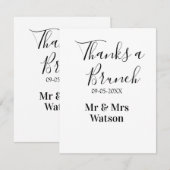 Thanks a brunch post wedding name date simple  mitteilungskarte (Vorne/Hinten)