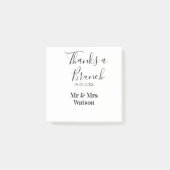 Thanks a brunch post wedding name date simple  post-it klebezettel (Vorderseite)