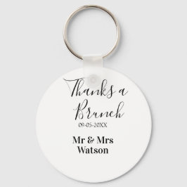 Thanks a brunch post wedding name date simple  schlüsselanhänger