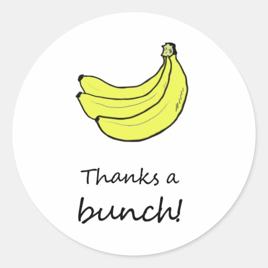 Thanks a Bunch Runder Aufkleber (Vorderseite)
