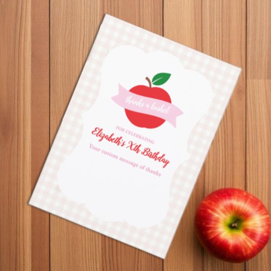 Thanks A Bushel Mädchen Geburtstag Dankeskarte