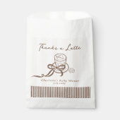 Thanks a Latte Bebe Cafe Hnad drawn Baby Shower Geschenktütchen (Vorderseite)