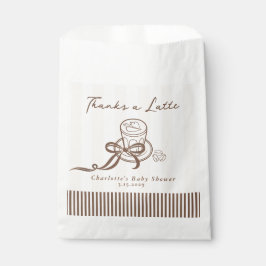 Thanks a Latte Bebe Cafe Hnad drawn Baby Shower Geschenktütchen