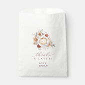 Thanks a Latte Coffee Themed Bridal Shower Favor Geschenktütchen (Vorderseite)