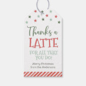 Thanks a Latte Holiday Christmas Tag Geschenkanhänger (Vorderseite)