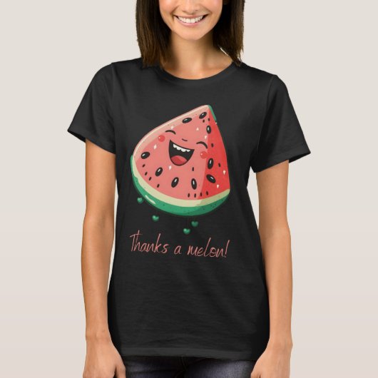 Thanks a melon Vegan Vegetarian Plantbased Meatfre T-Shirt (Vorderseite)