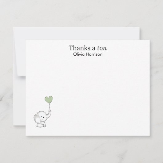 “Thanks a Ton” Thank You Note Card (Rückseite)