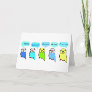 Thanks-budgies Dankeskarte