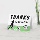 Thanks Coach Soccer Player Thank you Card Dankeskarte (Vorderseite)