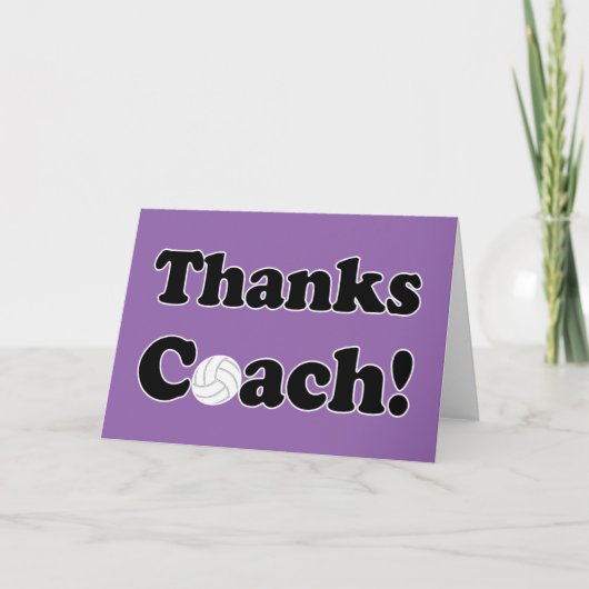Thanks Coach! Volleyball Coach Thank You Card Dankeskarte (Vorderseite)