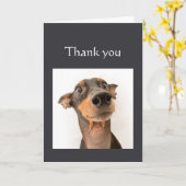 Thanks Couldn't have done without You Fun Dog Karte (Gelbe Blume)