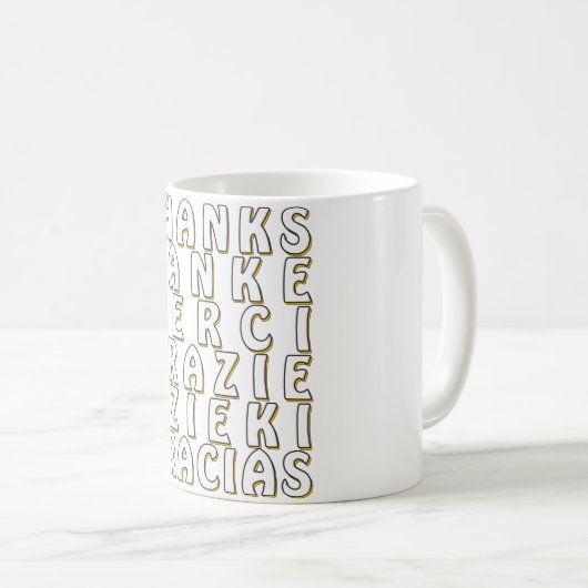 Thanks Danke Merci Grazie Dzieki Gracias Kaffeetasse (VorderseiteRechts)