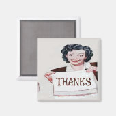 THANKS, edit text  Magnet (Vorderseite/Rückseite)