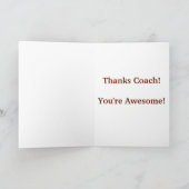 Thanks Football Coach Card Keep Change Inside Dankeskarte (Innenseite)