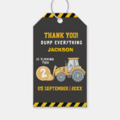 Thanks for Building Memories – Construction Party Geschenkanhänger (Vorderseite)