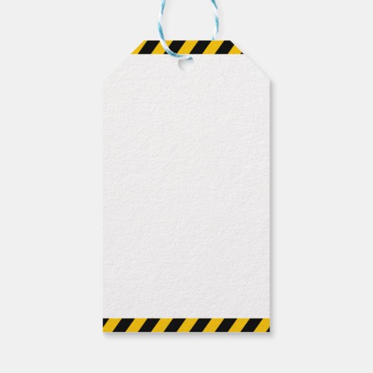 "Thanks for Building Memories –Construction Party Geschenkanhänger (Rückseite)