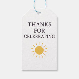 Thanks for Celebrating Sun Favor Tags Geschenkanhänger
