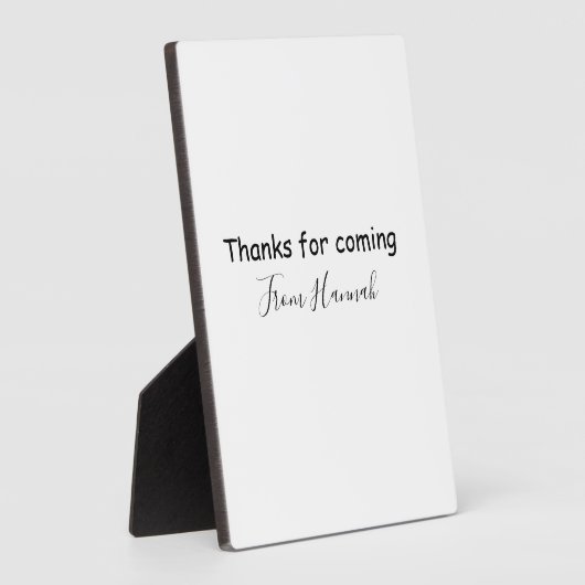 thanks for coming add name text message babyshower fotoplatte (Seite)