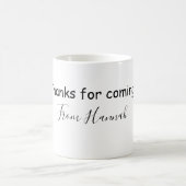 thanks for coming add name text message babyshower kaffeetasse (Mittel)