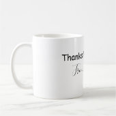 thanks for coming add name text message babyshower kaffeetasse (Links)