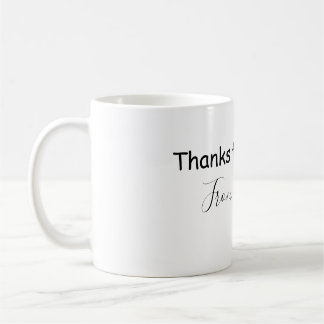 thanks for coming add name text message babyshower kaffeetasse