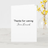 thanks for coming add name text message babyshower karte (Gelbe Blume)