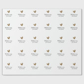 thanks for coming add name text message gold heart geschenkpapier (Flach)