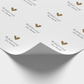 thanks for coming add name text message gold heart geschenkpapier (Ecke)