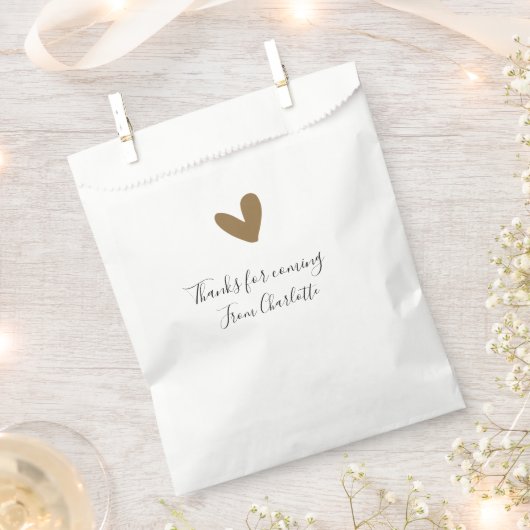 thanks for coming add name text message gold heart geschenktütchen (Ausgeschnitten)