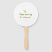 thanks for coming add name text message golden hea fächer (Rückseite)