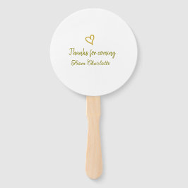 thanks for coming add name text message golden hea fächer