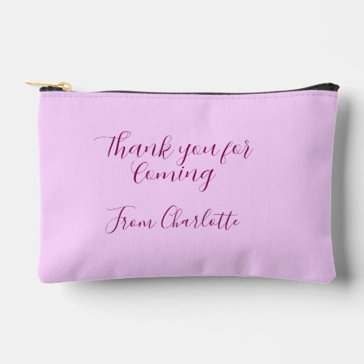 thanks for coming add name text message mauve zubehörtasche (Vorderseite)