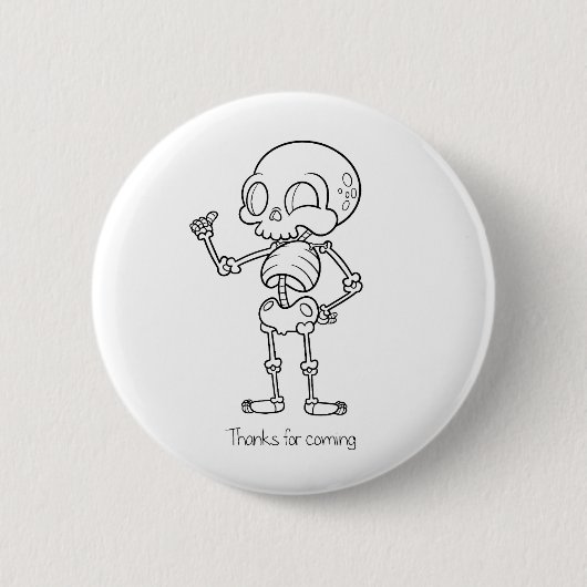 Thanks for coming skull button (Vorderseite)