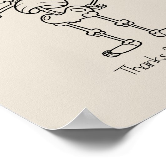 Thanks for coming skull poster (Ecke)