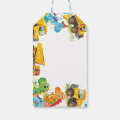 Thanks For Digging With Me Construction Dinosaur Geschenkanhänger (Rückseite)