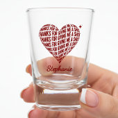 Thanks for Giving Me a Shot Heart Valentine's Day Schnapsglas