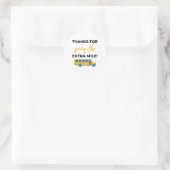 Thanks For Going The Extra Mile bl Runder Aufkleber (Tasche)