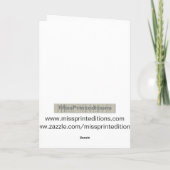 Thanks for Great Meal Dankeskarte (Rückseite)