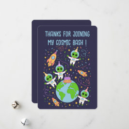 Thanks for Joining My Cosmic Birthday Bash – Space Feiertagskarte