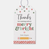 Thanks for Making School Merry and Bright Holiday Geschenkanhänger (Vorderseite)