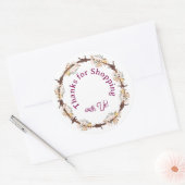 Thanks for Shopping with Us! Runder Aufkleber (Umschlag)
