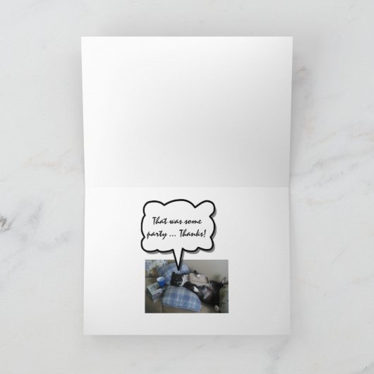 Thanks for the Party Dankeskarte (Innenseite)