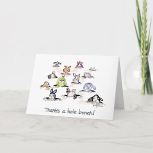 Thanks in Hole Bunch Dankeskarte