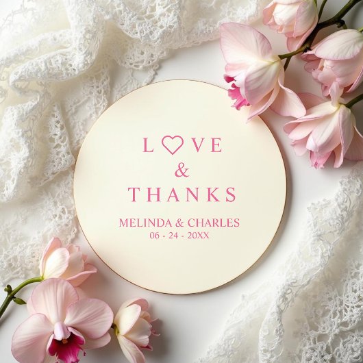 Thanks & Love Quote with heart for Wedding Gummistempel
