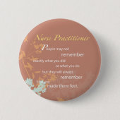 Thanks Nurse Practitioner, Brown Button (Vorderseite)