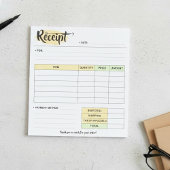 Thanks Order Receipt Form | Small Business Invoice Notizblock