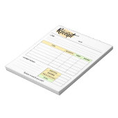 Thanks Order Receipt Form | Small Business Invoice Notizblock (Rotiert)