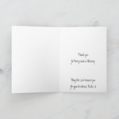 Thanks Sincere White Wolf Karte (Innenseite)